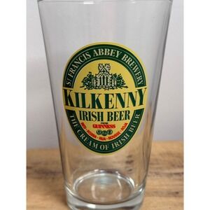 Kilkenny Irish Beer Pint Glass St Francis Abbey Brewery Guinness Cream of Irish